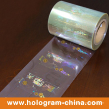 Folha de carimbo quente holográfica da segurança transparente do laser 3D